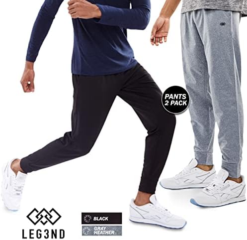 LEG3ND Мъжки спортни Джоггеры за бягане – 2 Опаковки Стрейчевых мъжки тренировъчни панталони, Панталони за йога за мъже