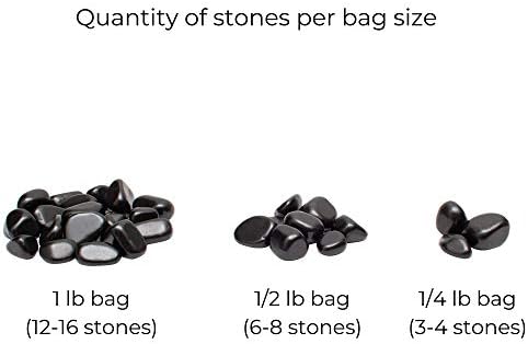 Камъни от полиран шунгита wellness hut 1/4 Килограм (114 грама) - ЕМП, Рейки и Масажи, стоун