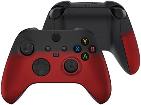 Сменяеми дръжки eXtremeRate Shadow Red Soft Touch Корпус контролера на Xbox X series / S, Обичай Страничните Направляващи