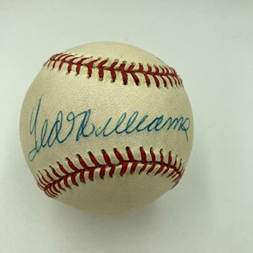 Тед Уилямс Подписа Автограф Официален Представител на Американската лига бейзбол UDA Upper Deck - Бейзболни Топки с Автографи